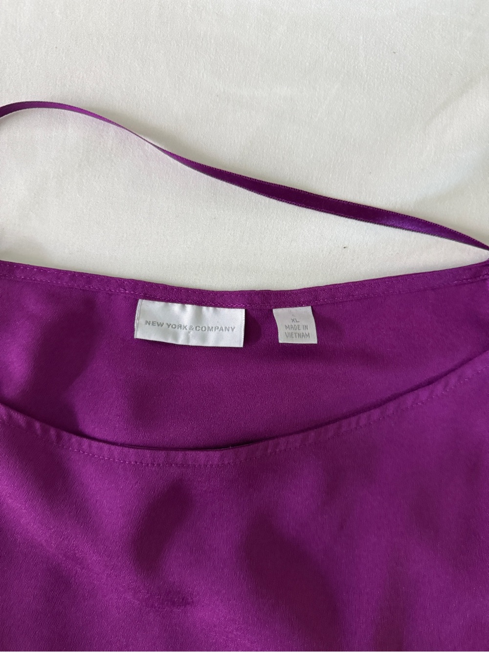 New York & Company Magenta Boatneck Blouse - Picture 5 of 8